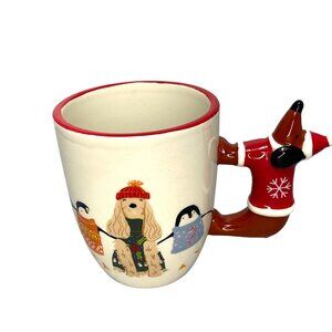 Animal Christmas Mug World Market Dachshund Cat Penguin Spaniel in Ugly Sweaters